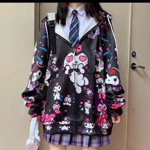 Kuromi Hoodie Sanrio characters - Black NWOT